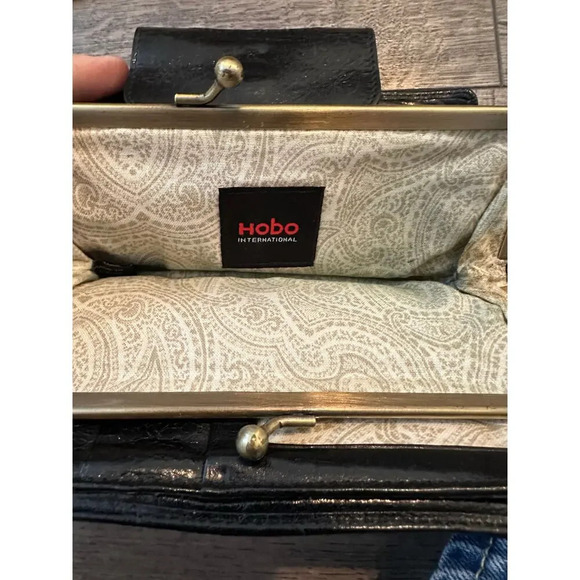 Hobo International Black Patent Leather Clutch Purse - Picture 4 of 11